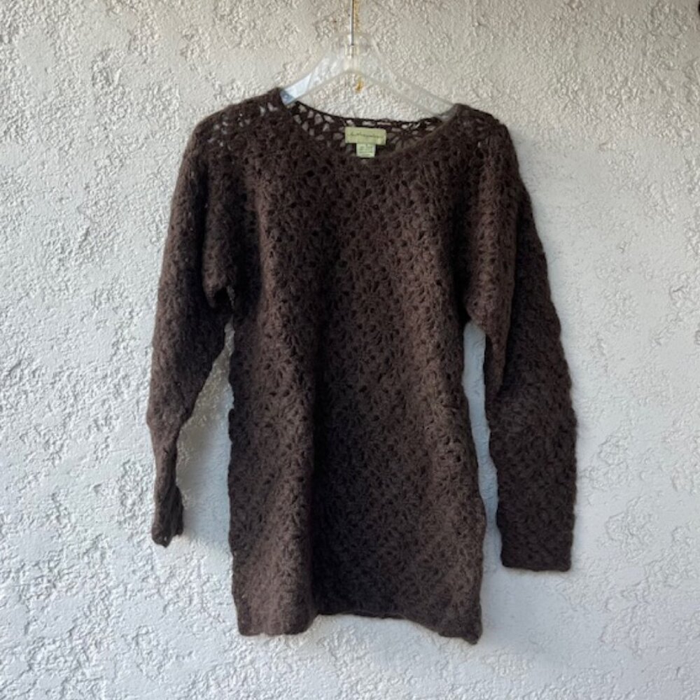 Vintage Anthropologie Crocheted Mohair Sweater - Picture 3 of 6